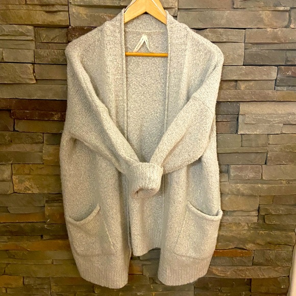 Dreamers Sweaters - dreamers by debut open knit cardigan with pockets